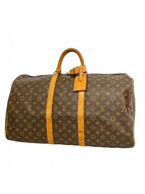 Louis Vuitton Boston Bag Monogram Keepall 55 Brown
